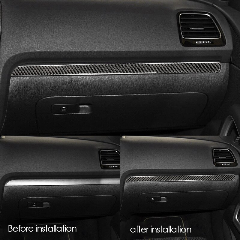 Accessoires de décoration pour tableau de bord intérieur de voiture en Fiber de carbone pour Scirocco R –