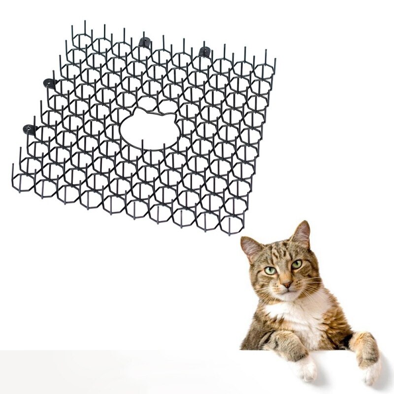 Tapis répulsif pour chat noir | Tapis Portable Anti-chat pour l'extérieur, fournitures de jardin, tapis répulsif unique pour chat: Default Title