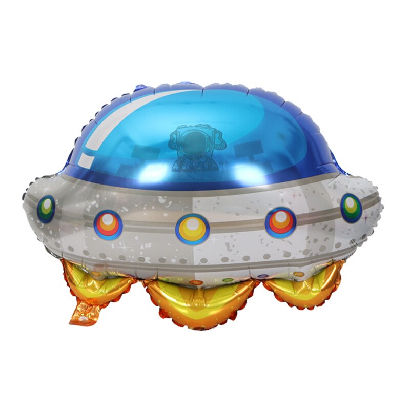 Baby verjaardag astronaut thema feestdecoratie cartoon astronaut raket ruimteschip aluminiumfolie ballon: 12