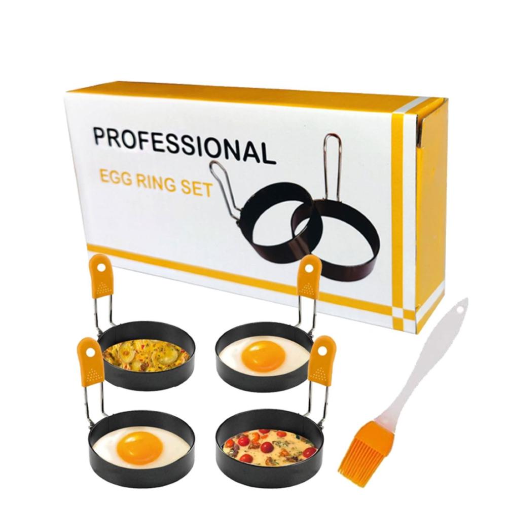 Moule à œuf Rectangulaire En Acier Inoxydable - Cadre Pour Omelette Et Pancake, Idéal Pour Sandwichs Et Burgers