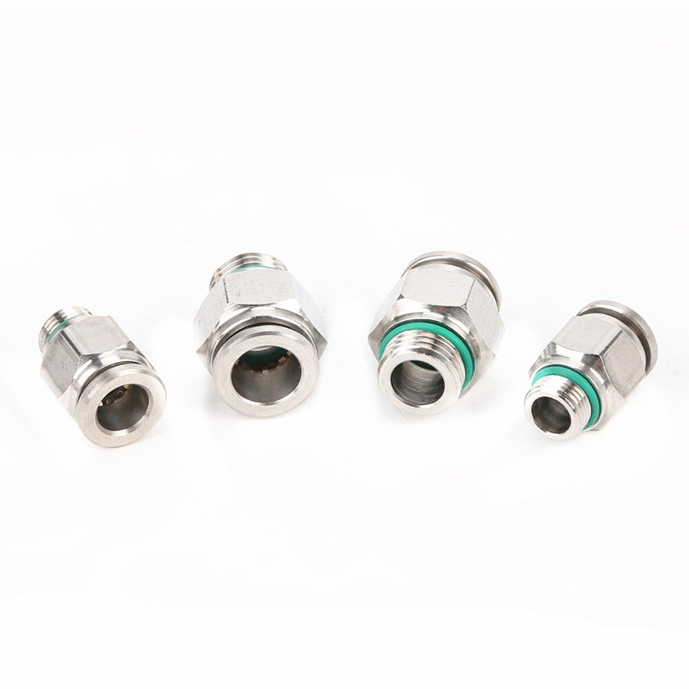 M8 M10 M12 M20 Male Thread Air Pneumatic 304 Stainless Steel Push In Quick Connector Release Fitting Plumbing Gas
