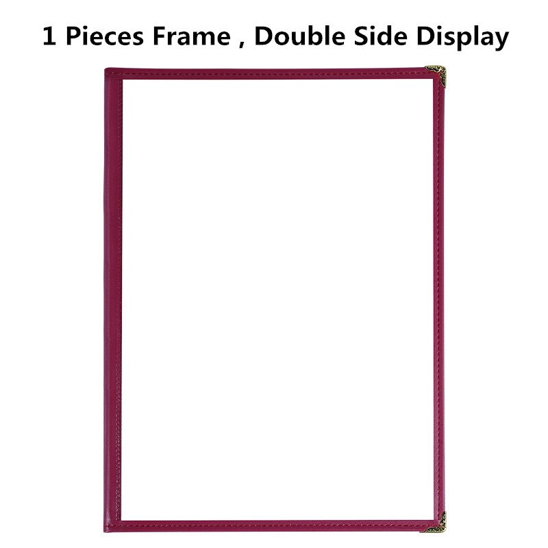 A4 Menu Cover Books 8.5&quot;x11&quot; Single Page 2 View Restaurant Cafe Recipe Menu Holder Covers Frames