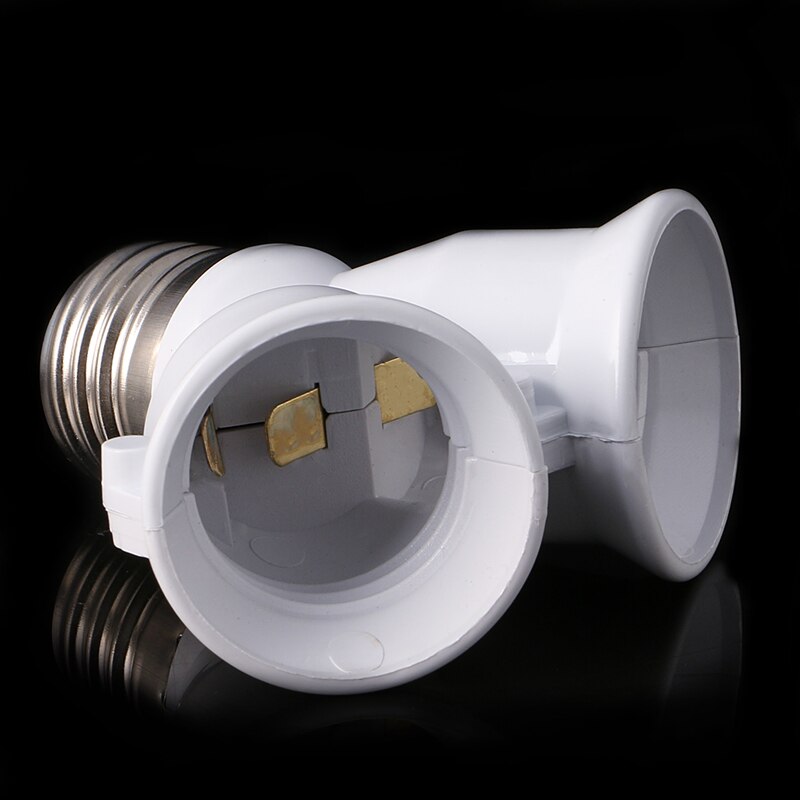 E27 To Double E27 Base Socket Extender Adapter Converter LED Light Lamp Bulb