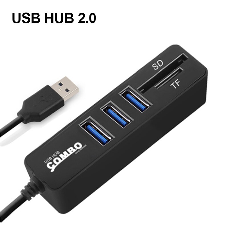 Mini USB Hub 3,0 Multi USB Splitter 3 puertos + 2 ... – Grandado