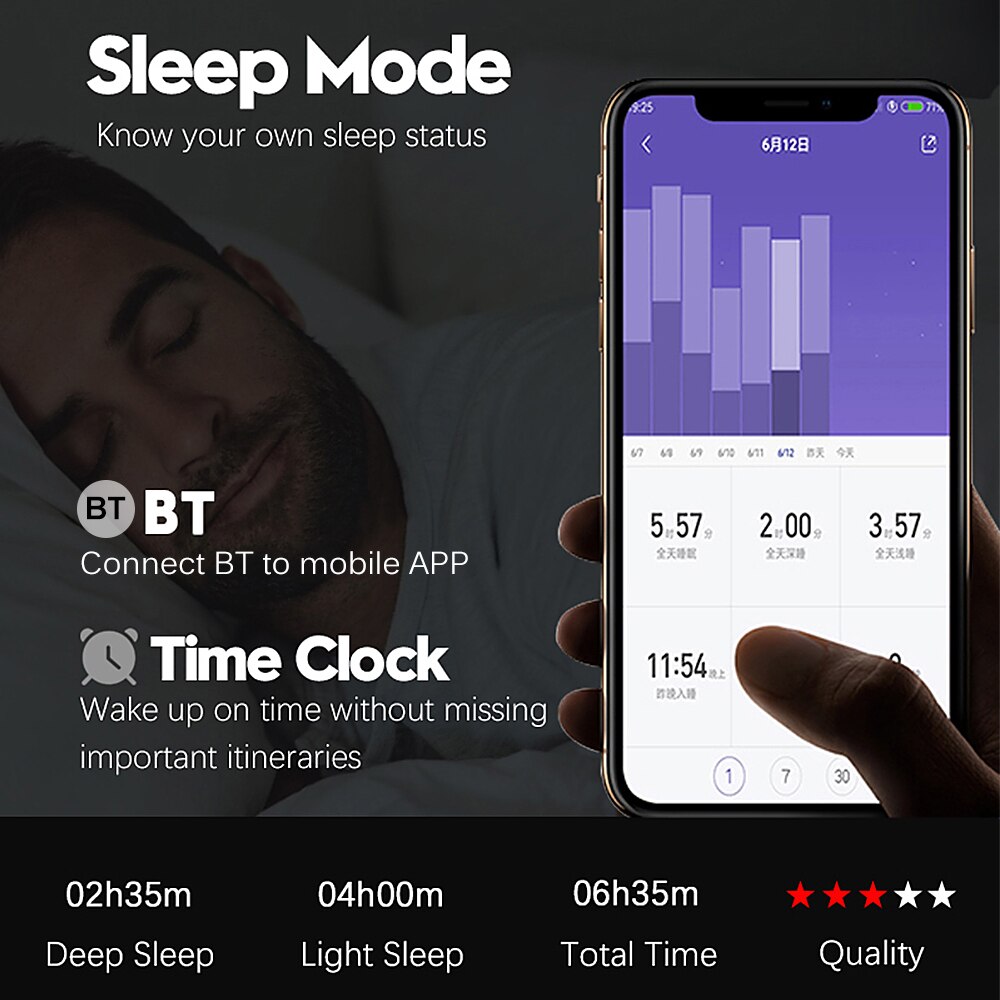 Smart Horloge Hartslag Bloeddrukmeter 100M Waterdichte Running Sport Tracker Stappenteller Stopwatch Outdoor Horloge