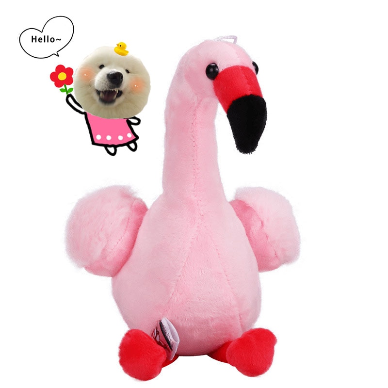 Flamingo Dog Chewing Squeaky Toys for Interactive and accompany fits for All Sized Dogs