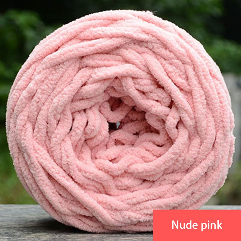 Diy Soft Breien Chunky Badstof Wol Bal Streng Sjaal Garen Pure Kleur Leuke 100G #80465