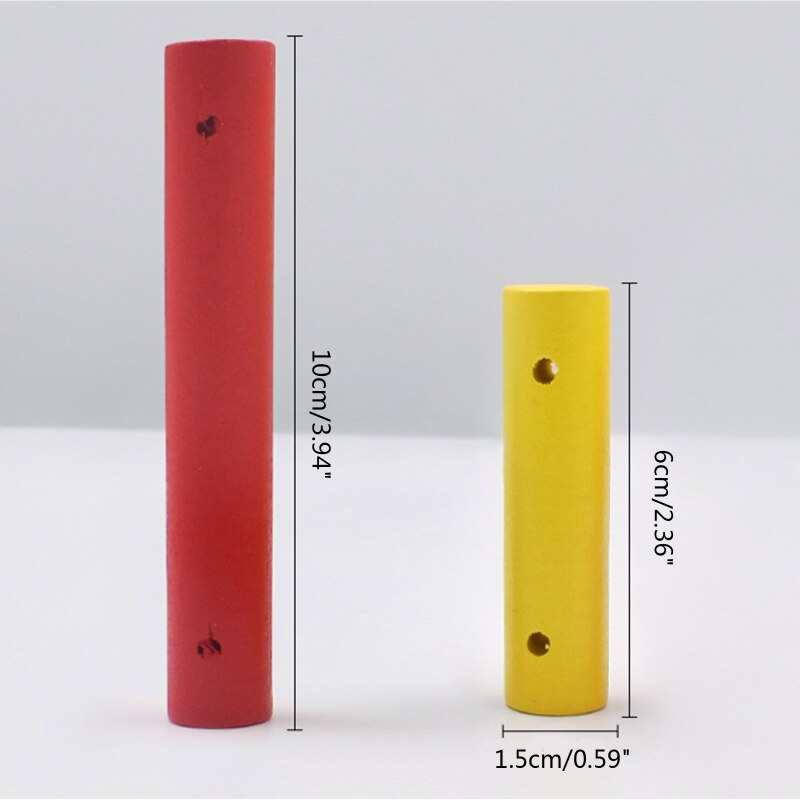 Juego de varillas de madera de colores para manualidades, set de , 8 unids/set, para perca, loro, escalera de escalada, ramas, varilla de pie, Columpio de pájaro