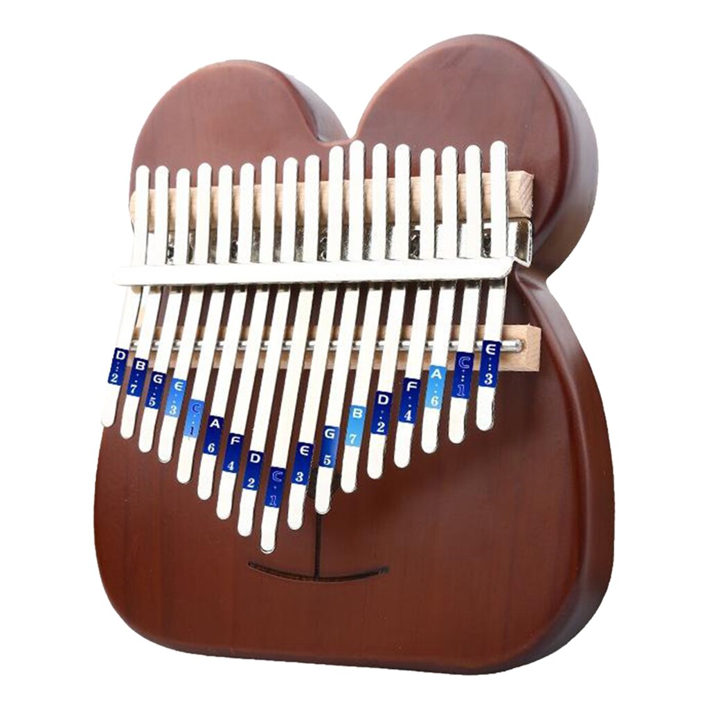 17 Toetsen Kalimba Vinger Musical Draagbare Duim Piano Mbira Instrument Duim Harp Piano Paddestoel Gecko Kalimba: Brown Rat