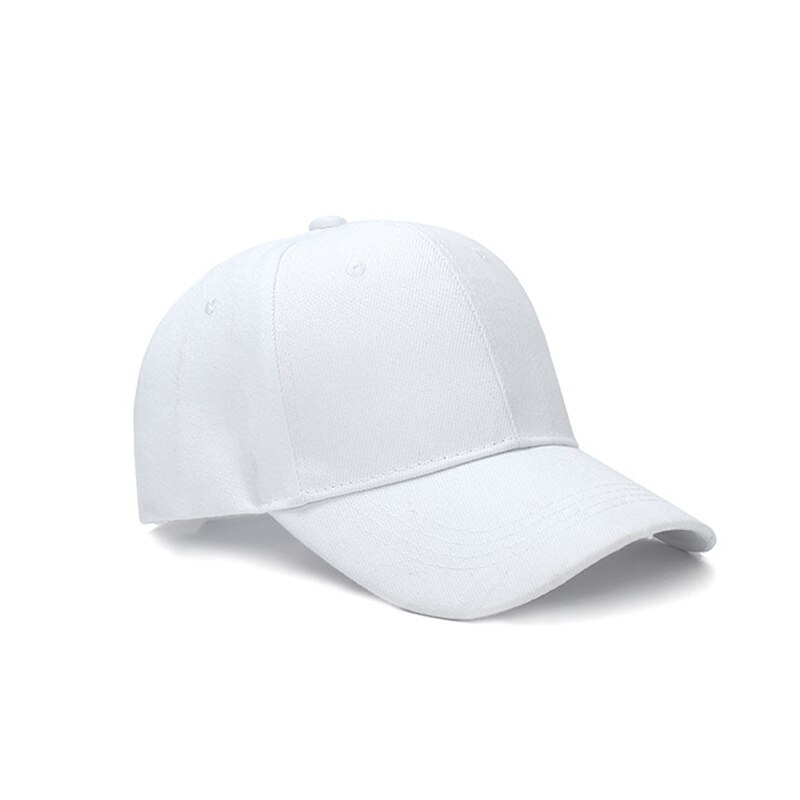 Berretto da Tennis moda donna berretto da Tennis da Baseball bianco cappelli posteriori tinta unita cappellini regolabili visiera parasole curva berretto da Baseball tinta unita: White