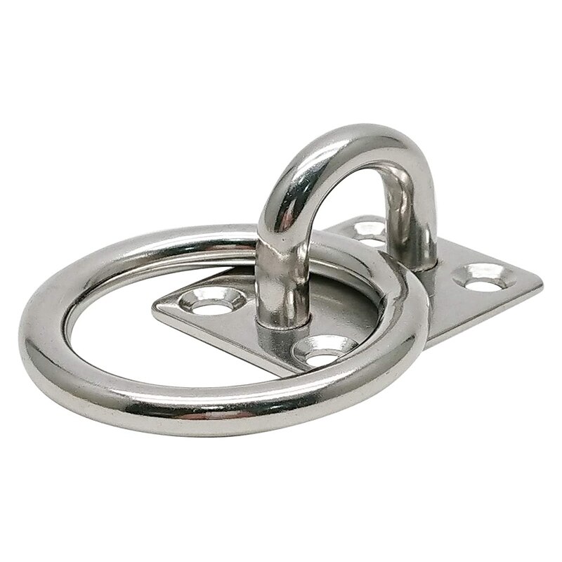 4 Stck M6 304 Edelstahl Decke Haken Pad Auge Platte mit Ring Marine Hardware- Klammer Haken Schleife Schrauben Montieren