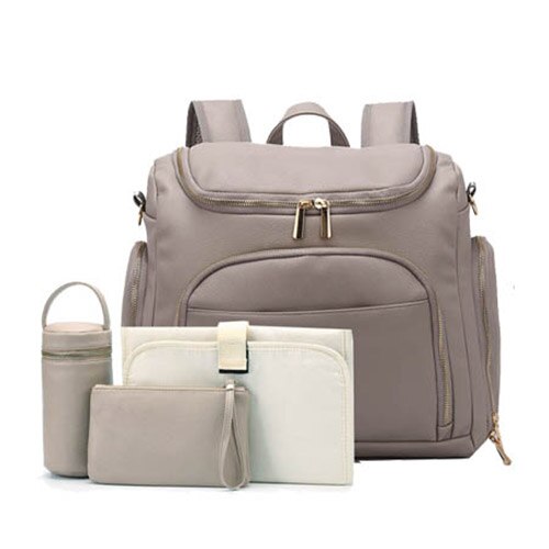 Diaper changing Pad Diaper bag: Gray diaper bag