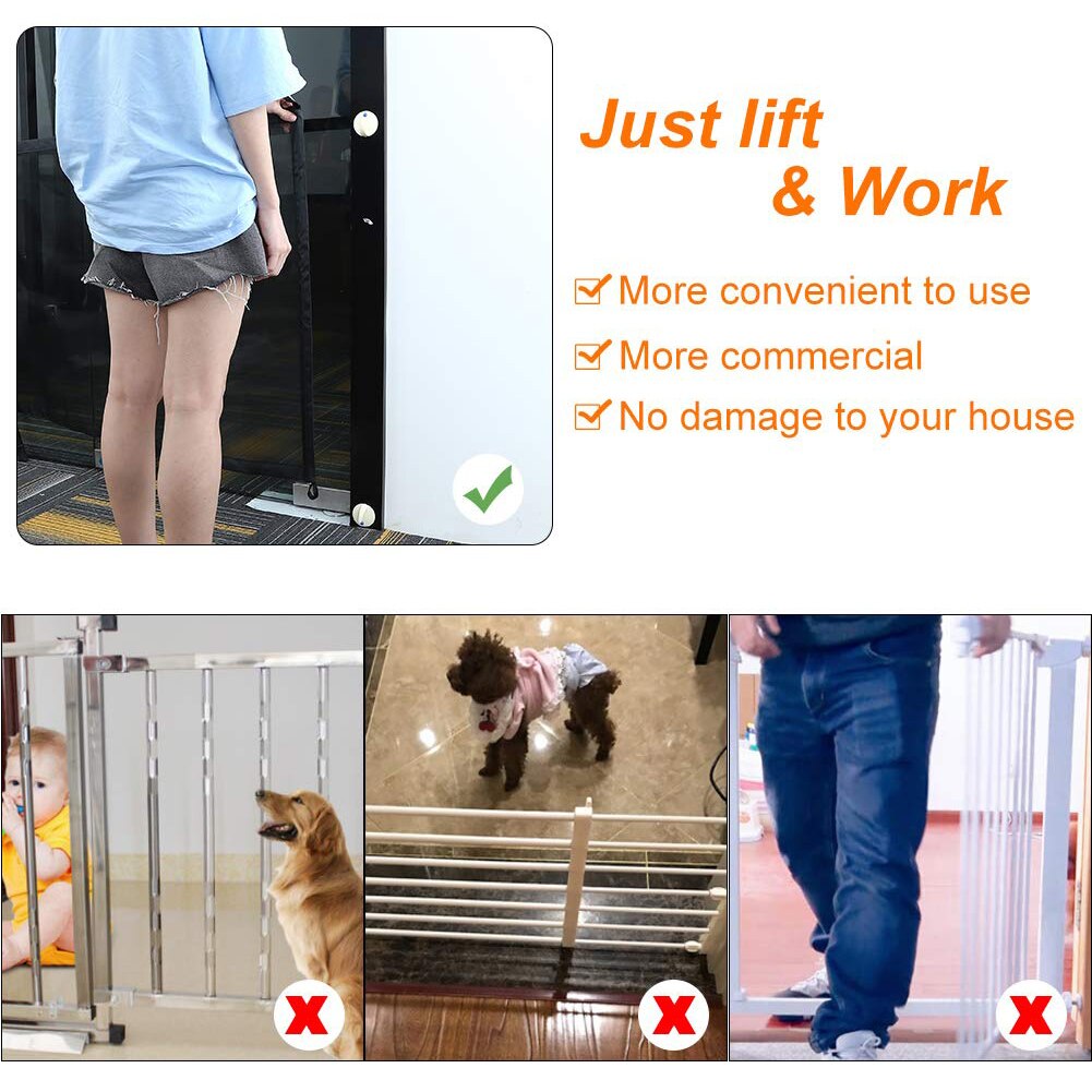 Household Stair Dog Fence Net Portable Safety Folding Dog Safety Gate Mesh Enclosure Isolation Net For Home Pet Supplies