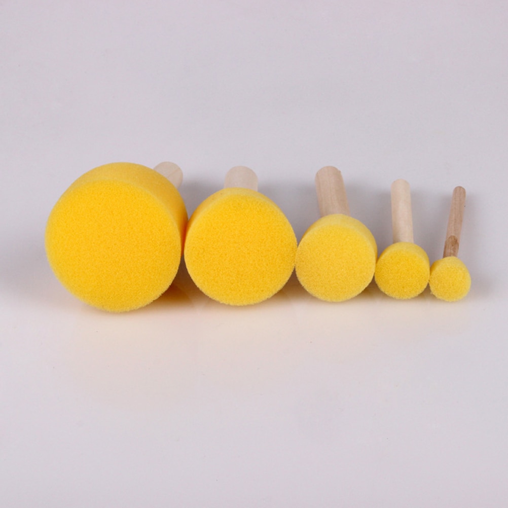 12pcs Round Synthetic Watercolor Artist Sponges for Painting Crafts Pottery (Yellow) paint round sponge tool potter's sponges