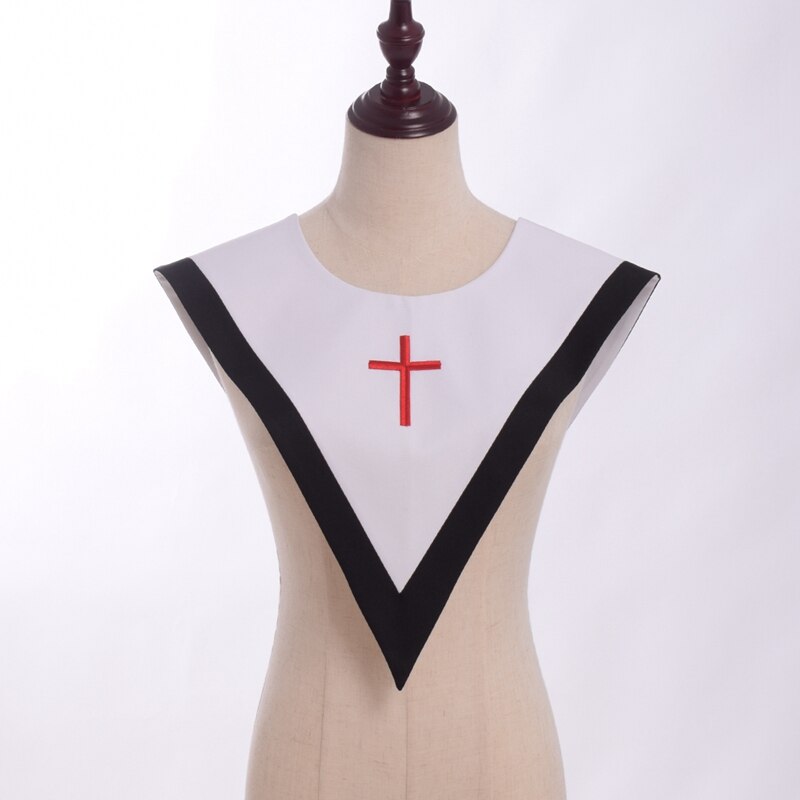 Bufanda de cuello de coro en forma de V, estola de clero de sacerdote