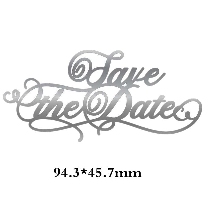 Word Letter Collection Metal Cutting Dies Stencil For Diy Scrapbooking Paper Cards Crafts Emobossing Decorationg Newest: 10 save the date