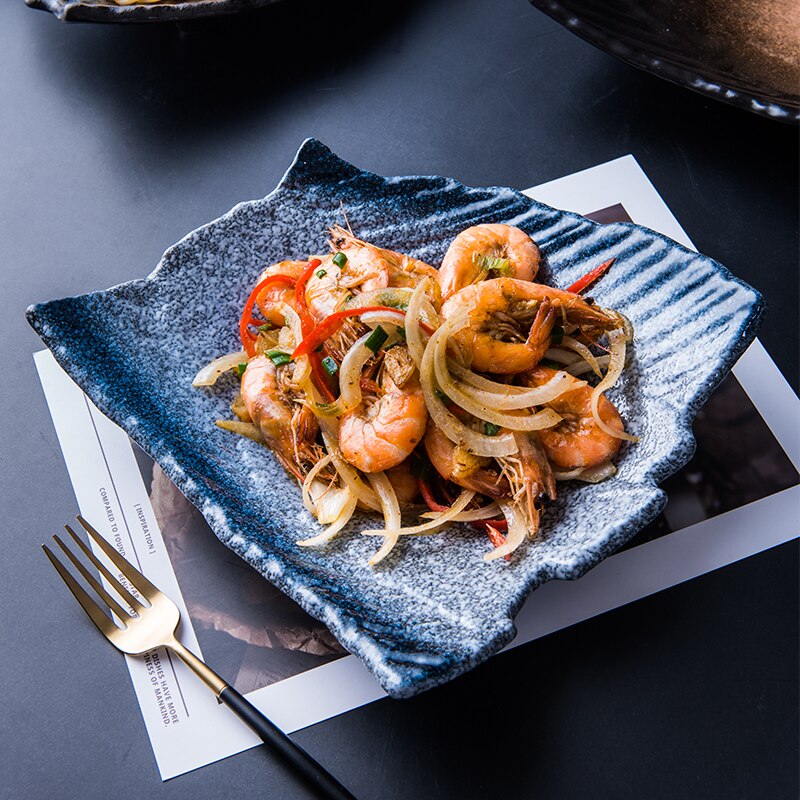 Kotiruokalautanen keraamiset astiat länsimaiset ruokalautaset epäsäännölliset kivitavarat ruokalautaset nuudelilautaset