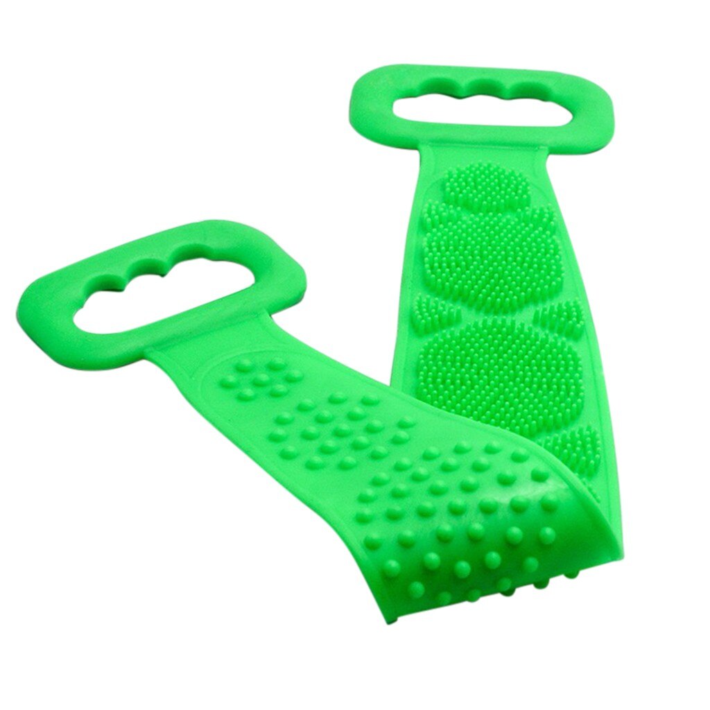 Magic Silicone Borstels Bad Handdoeken Wrijven Terug Modder Peeling Body Massage Douche Uitgebreide Scrubber Huid Schoon Borstels Badkamer: Green