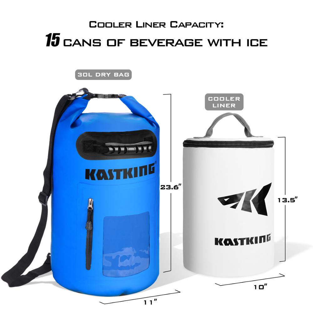 KastKing Koldness 100% Leakproof Soft Sided Cooler Bag 100% Waterproof Dry Bag Ice bucket for Outdoor Camping Kayaking Beach: Blue