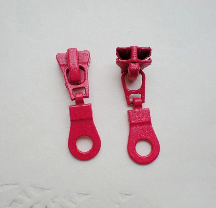 Meetee lot de 5 #  20 de fermeture éclair en résine, écologiques, pour sacs, vêtements, kits de réparation de fermetures éclair, accessoires de couture diy: Rouge