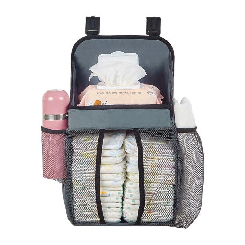 Baby Krippe Organizer Hängende Lagerung Tasche für wesentliche Bettwäsche Windel Windel Tasche GXMB