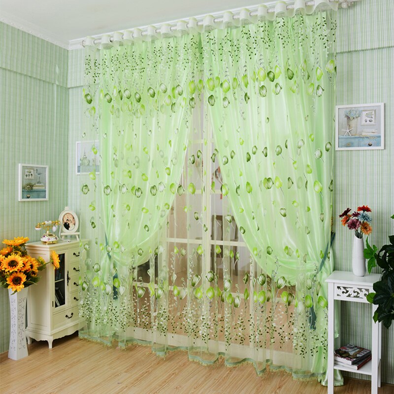 1pc moderne tulpvormige raamschermen voor woonkamer, slaapkamer, deur, keuken, gordijn, decoratiebenodigdheden voor thuis: Groente