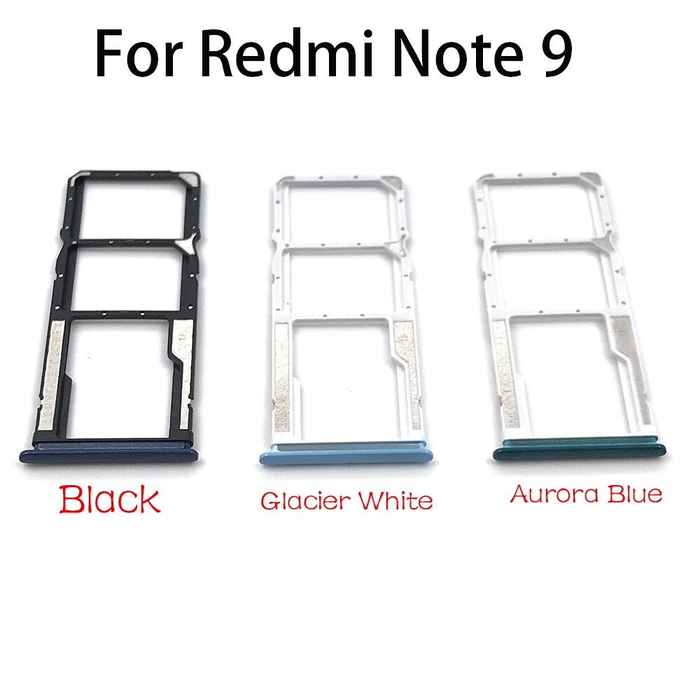 Peças sobressalentes para xiaomi redmi, suporte para leitor de cartão sim redmi note 9 note9