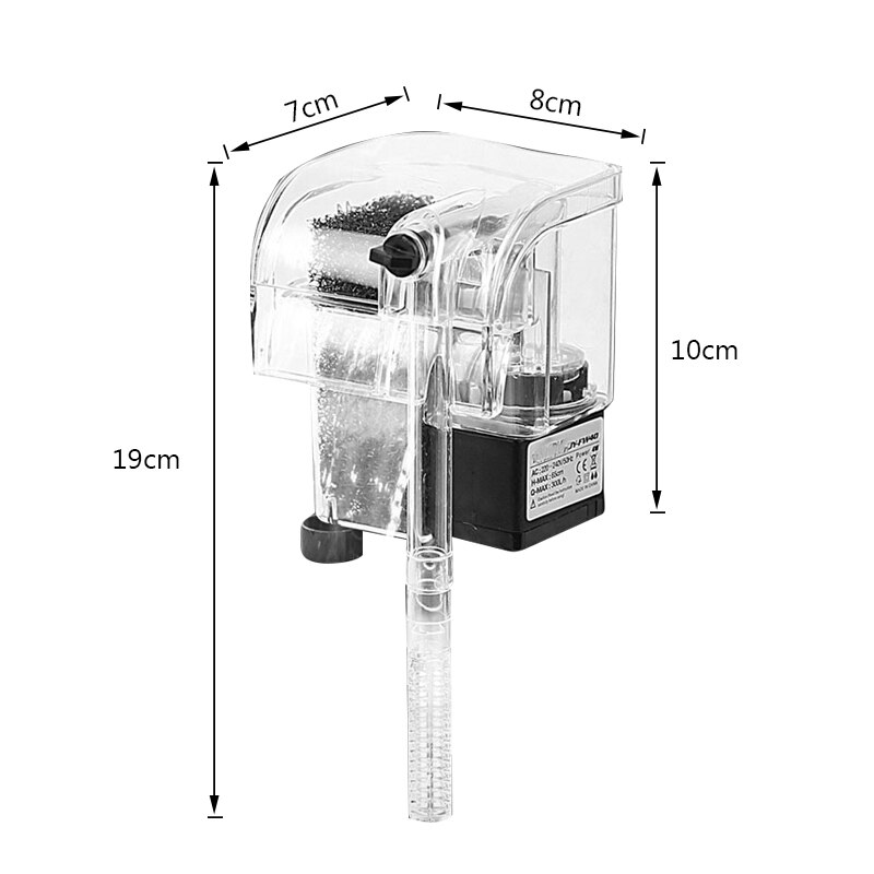3 in 1 aquarium waterval filter zuurstofpomp hangend aquarium filter voor vissen schildpadden aquarium water zuurstof circulatiepomp