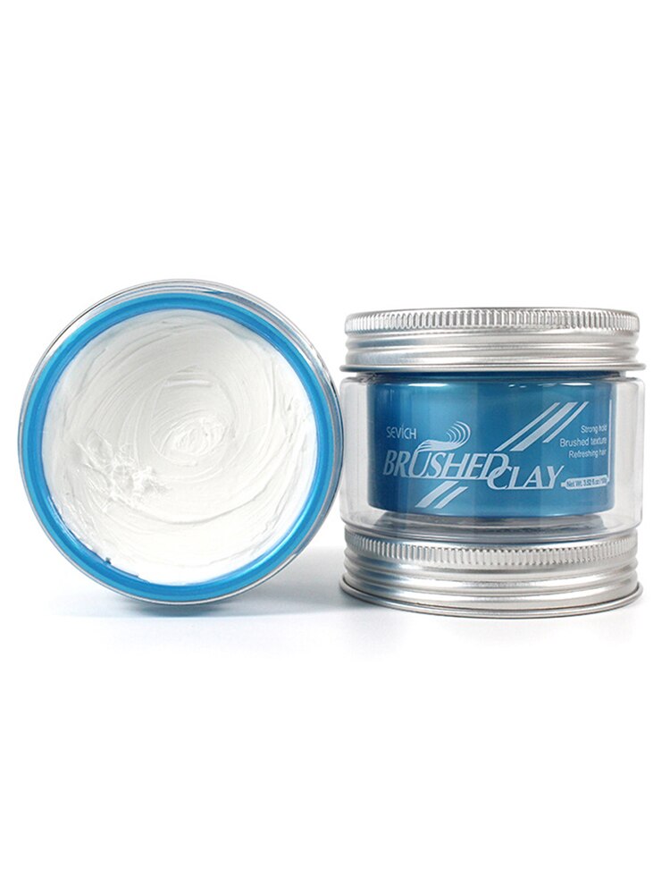 Argile coiffante forte tenue cheveux transparents cire de coiffure naturelle pour hommes ingrédients naturels purs facile à utiliser