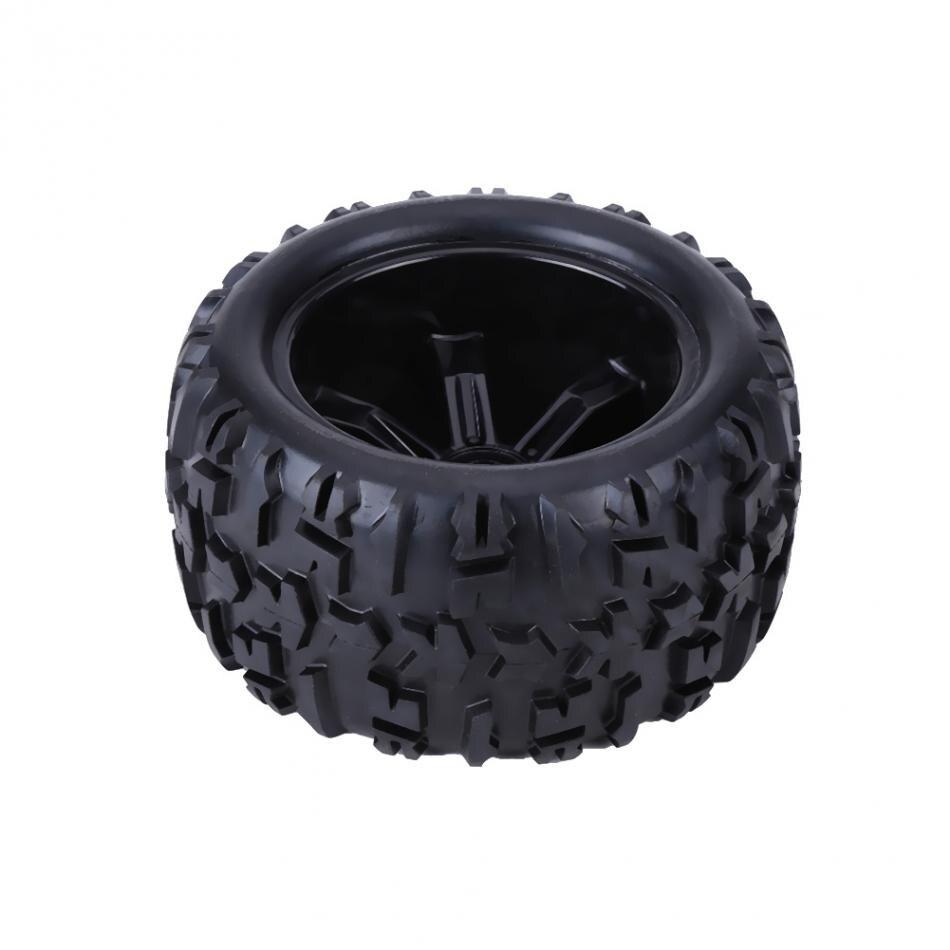 4pcs Universal RC Car Tires Set Plastic Rubber Tyre Tires & Wheel Rims 17mm Hubs for 1/8 RC Truck Car Spare Parts Accessory