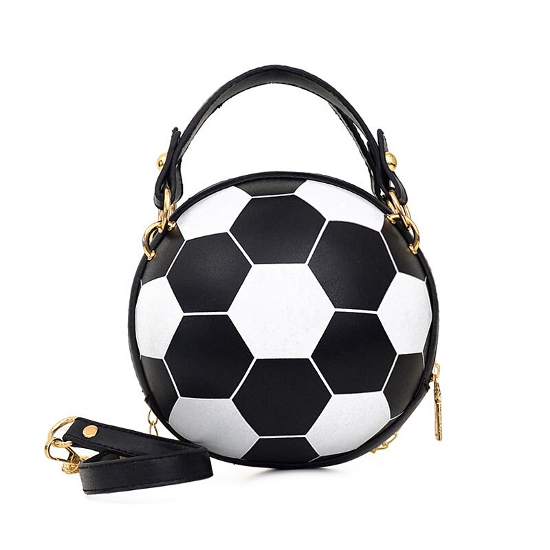 Sacos crossbody para senhora acrílico 2020 novo saco de mão sacos mensageiro basquete futebol em forma moda feminina sacos ombro único: Black