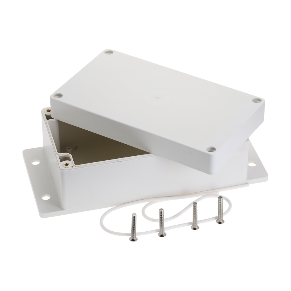 1pc Waterproof Plastic Enclosure Cover DIY Power Junction Box White 158mmx90mmx66.5mm Electronic Project Instrument Case