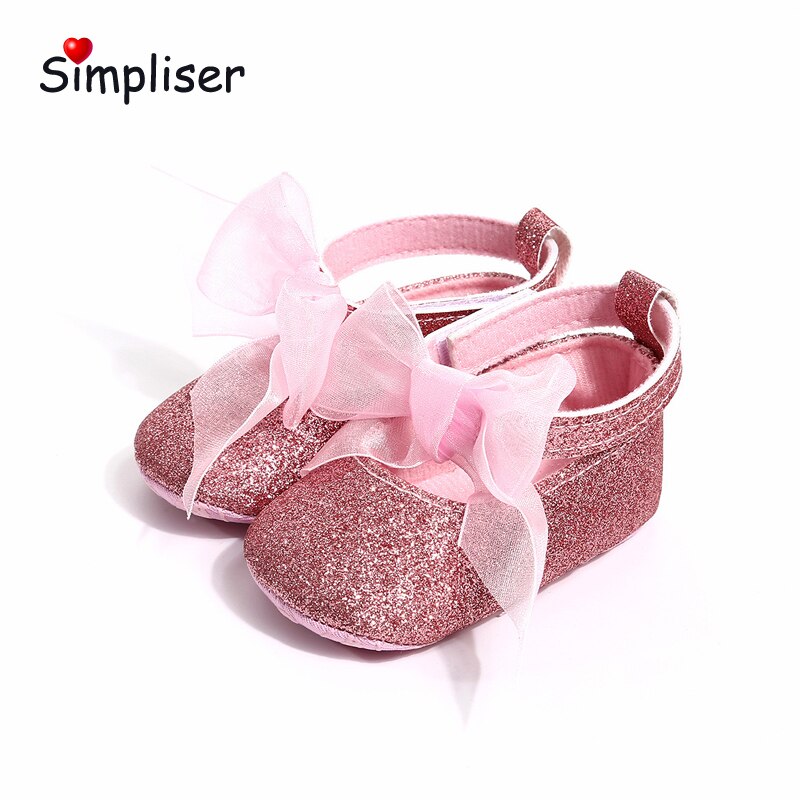 Princesse bébé filles robe chaussures infantile enfant en bas âge berceau chaussures premiers marcheurs grand arc semelle souple anti-dérapant Prewalkers chaussures rouge