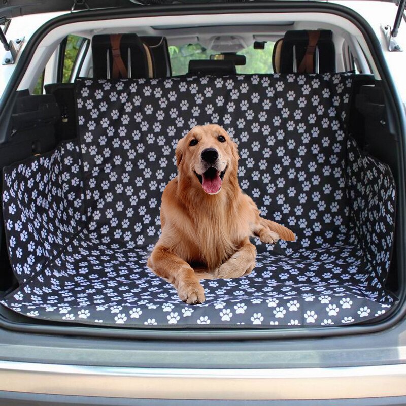 Pet Carriers Hond Auto Seat Cover SUV Kofferbak Mat Cover Protector Carrying Voor Katten Honden Transport Poot Patroon: Default Title
