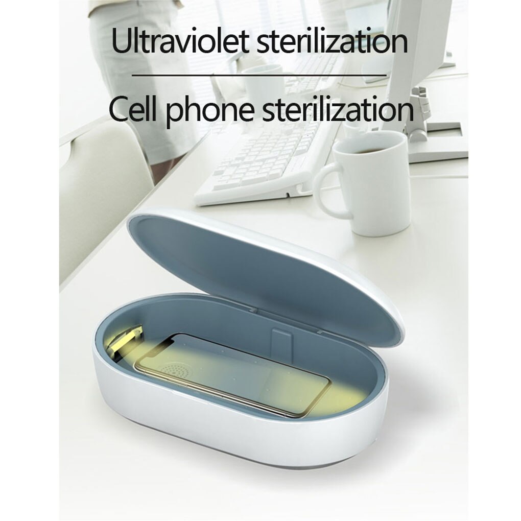 Uv Sterlizer Doos Mobiele Telefoon Uv Licht Sterlizer Cleaning Box Gsm Draadloze Oplader Aroma Diffuser Draagbare Uv Lamp Case