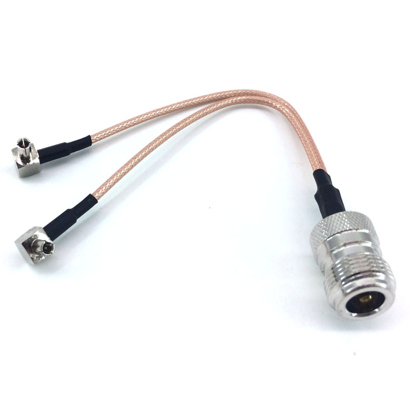 N hembra a CRC9/TS9 conector 3G 4G LTE antena conector combinador divisor RF cable espiral coaxial para 3G 4G router modo