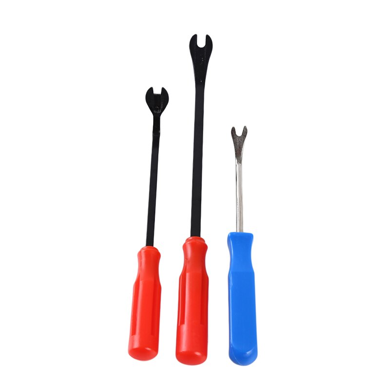 3 stk/sæt clips tang sæt fastener remover combo reparationssæt spænde plast bil dør søm aftrækker trim paneler clip