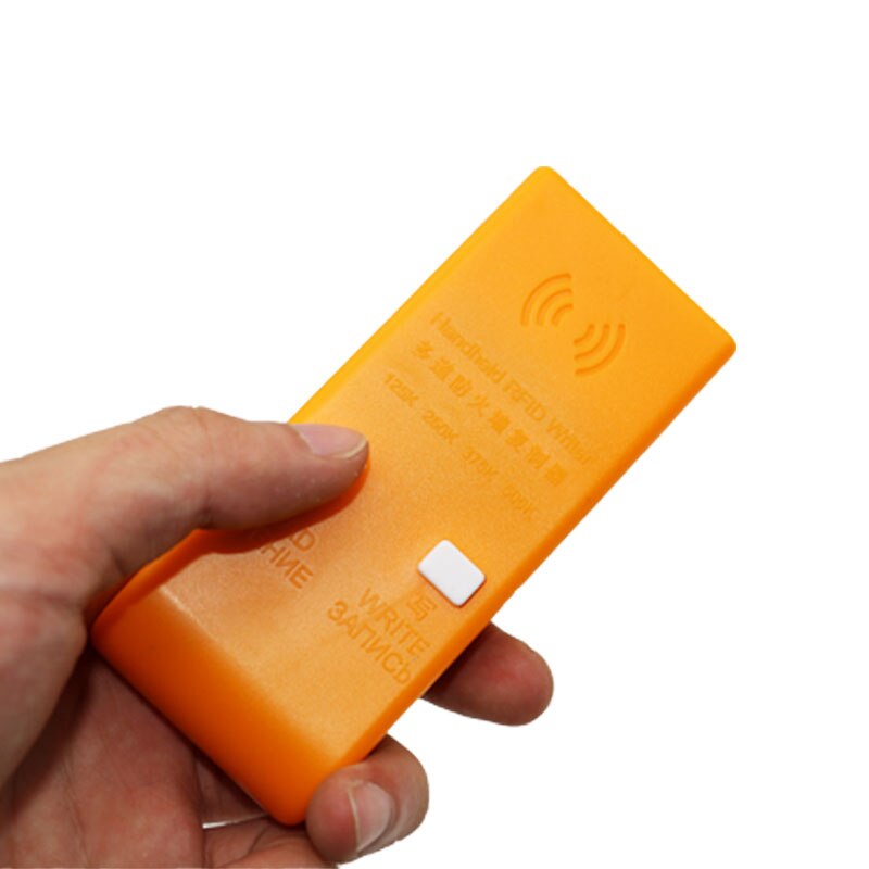 Håndholdt 125/250/375/500 khz rfid id-kortskriver/kopimaskin duplikator  + 3 stk skrivbare  em4305 nøkkelkort  + 3 stk skrivbare  t5577 kort