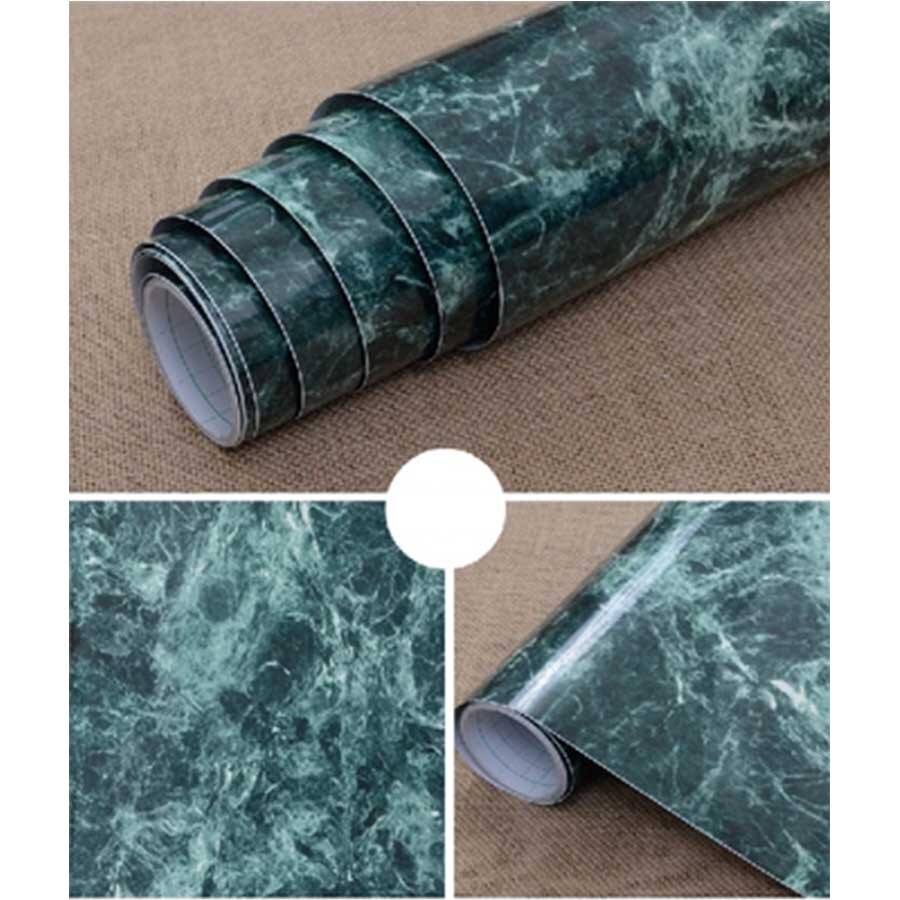 5m pvc vanntett kjøkken bakplate skap kontaktpapir vinyl selvklebende tapet benkeplate veggklistremerker hjemmeinnredning: Cyan