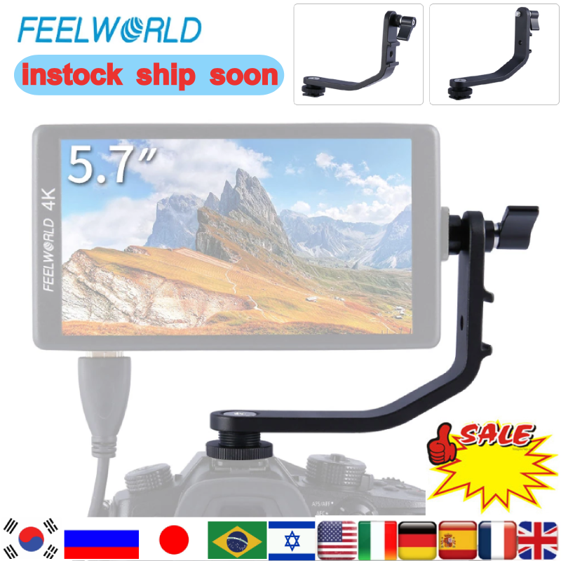 Tilt Arm for FEELWORLD F570 5.7 Inch 4K HDMI On Camera Field Monitor Mount on DSLR Stabilizer Gimbal Crane Rig