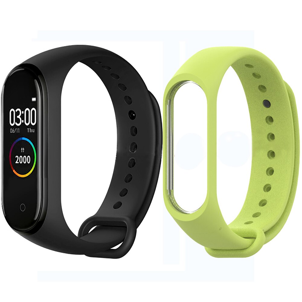 Colorido m4 inteligente pulseira smartband à prova dwaterproof água pressão arterial monitor de freqüência cardíaca fitness rastreador pulseira inteligente m4 banda relógio: As the picture show