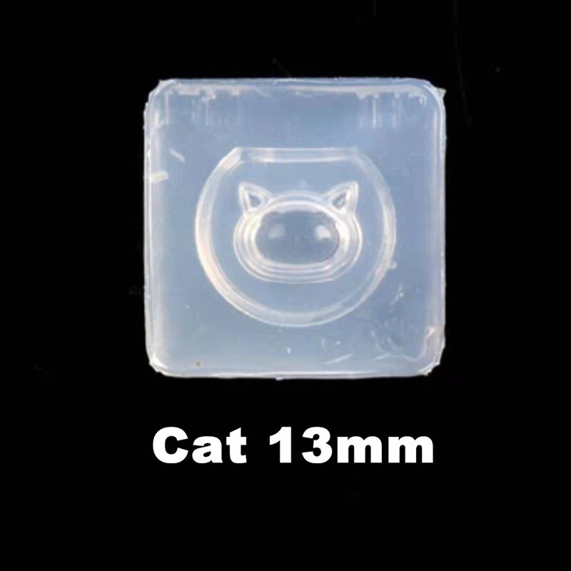 3d udskæring silikone form negle stempling konkav-konveks med hul kugle tredimensionel uv gel akryl krystal negle skabelon: Kat 13mm - 2 stk