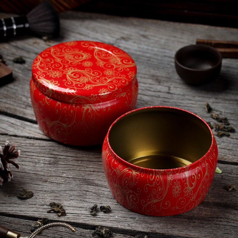 Round Tinplate Box Tea General Metal Tin Can Box Tea Can