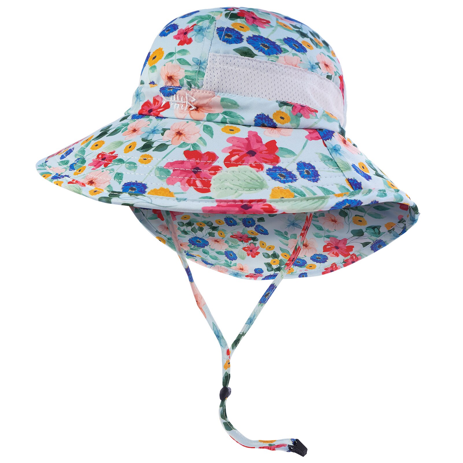 Bassdash UPF 50+ Kids Sun Hat with Wide Brim Neck Flap Mesh Vent for Boys Girls: Floral / L