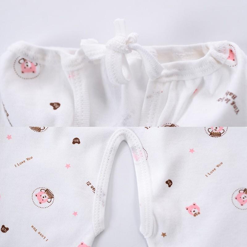 Newborn 0-6 Months Baby Clothing Infants 100% Cotton Print Cartoon Soft Underwear 4 Seasons Suit For Toddlers Girls