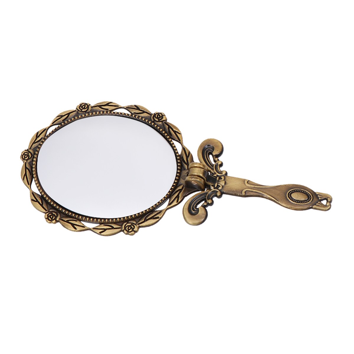 Makeup spejl spejl makeup spejl diy metal sammenfoldeligt spejl kvinder makeup brug spejl mini lille størrelse spejl bronze farve: Default Title