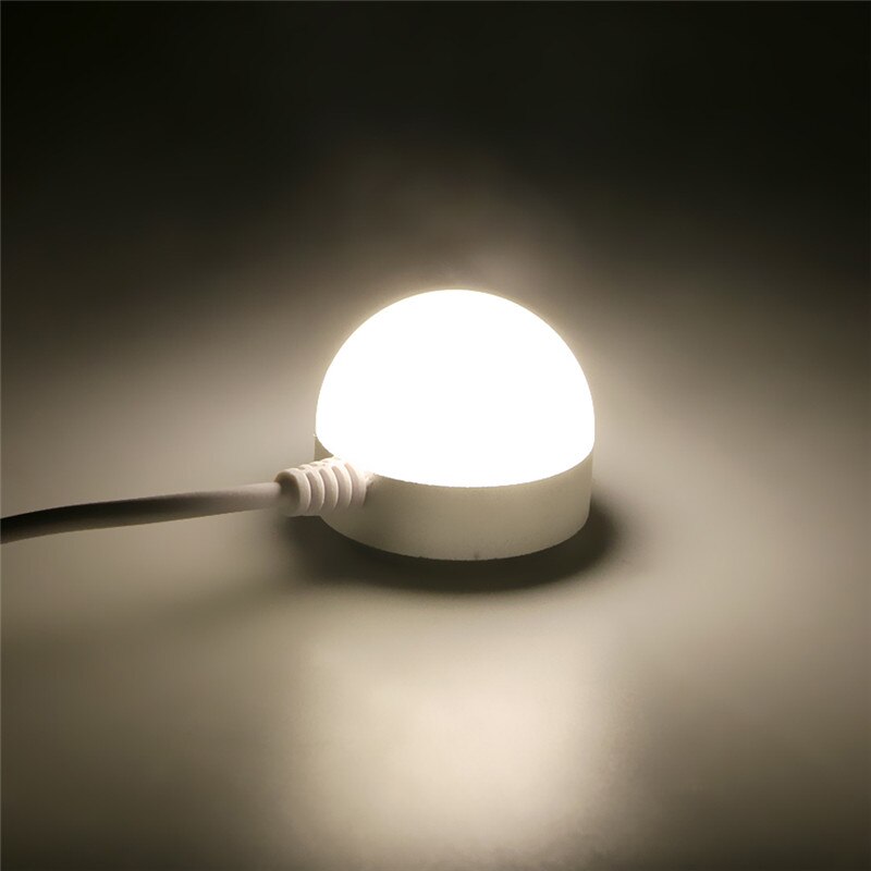 Mini usb drevet afbryder tænd/af magnet base led natlys med skrivebordslampe til studerende studie arbejdsbord læseloftslampe: Varm hvid