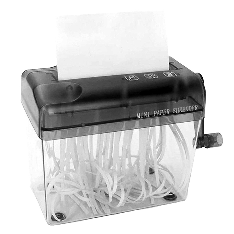 Mini Hand Shredder Portable Paper Shredder A6 Manual Shredder Documents Paper Cutting Tool Home Office Desktop: Default Title