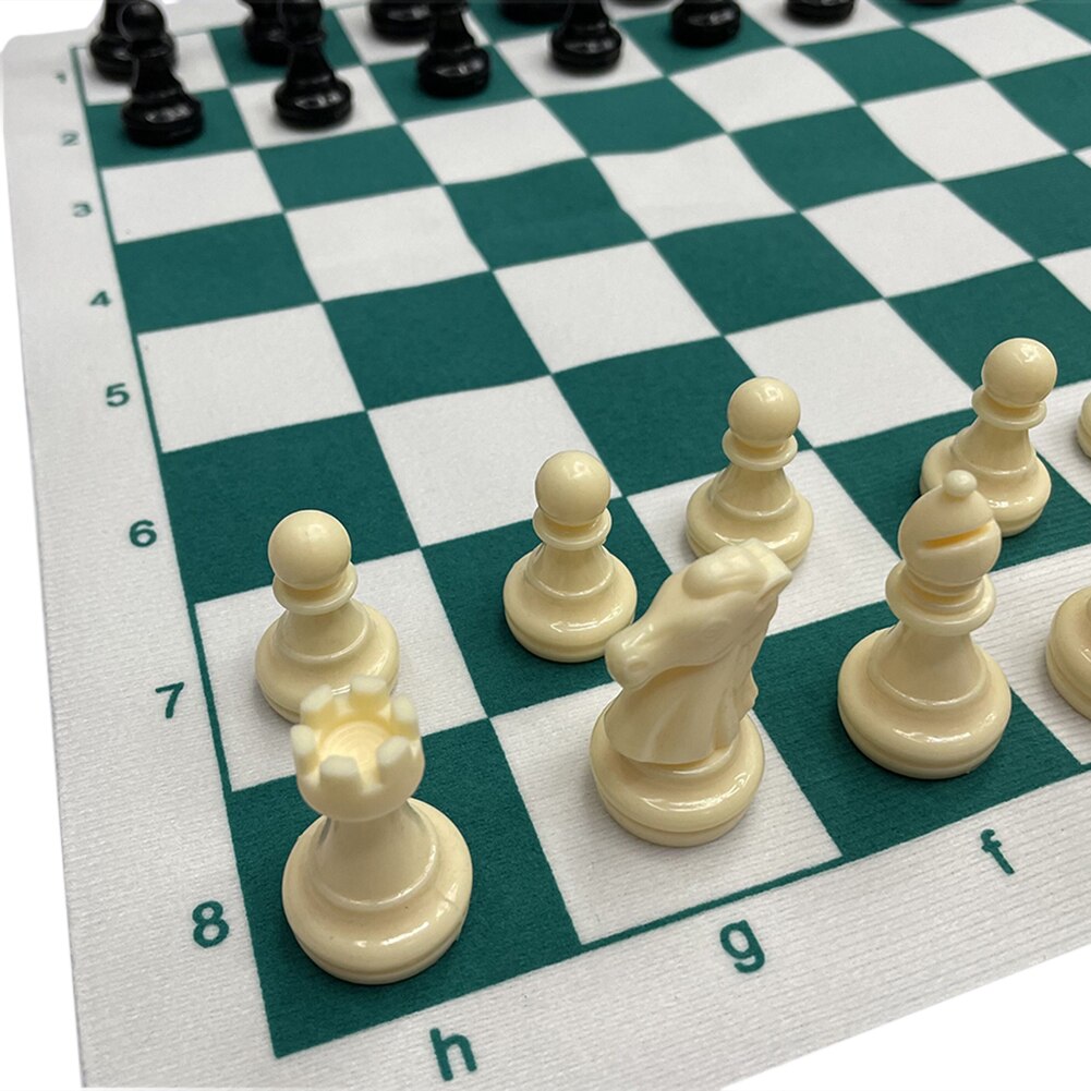 1PC PU Leather Tournament Educational Chess Board Portable Foldable For Children&#39;S Educational Games Chessboard Without chess