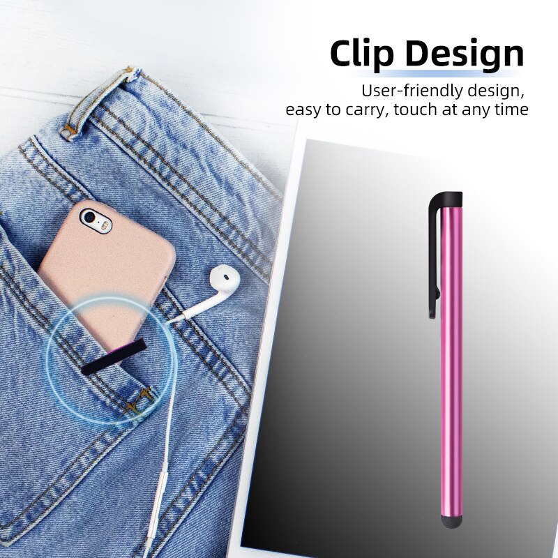20pcs/lot Universal Stylus Pen Android Mobile Phone Capacitive Screen Touch Pen Writing Drawing for iPad Tablet Click Pencil
